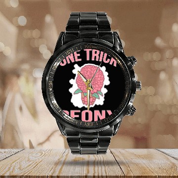 Discover One Trick Peony Calendar Steel Band Watch