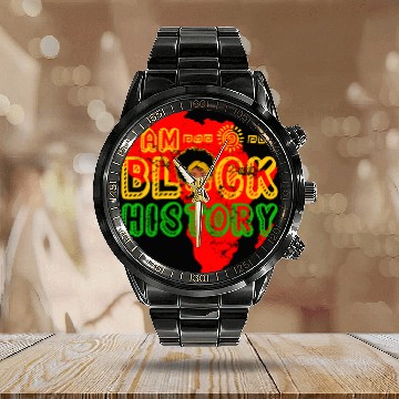 Discover Black History Melanin Queen Black Lives Racism Calendar Steel Band Watch