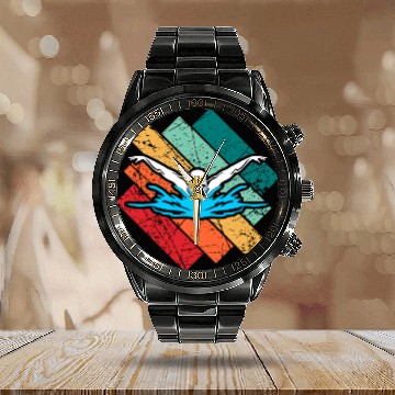 Discover Swim Swimming Calendar Steel Band Watch