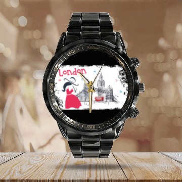 Discover London Tower Bridge United Kingdom Big Ben Gift Calendar Steel Band Watch