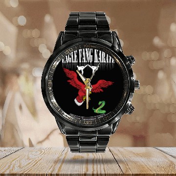 Discover Eagle Fang Karate Calendar Steel Band Watch