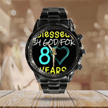 Discover Blessed By God For 80 Years Happy 80Th Birthday Gi Calendar Steel Band Watch
