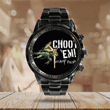 Discover Swamp People Choot Em birthday christmas gift Calendar Steel Band Watch