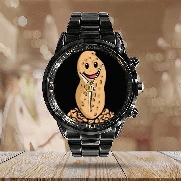 Discover happy Peanuts Nuts Kids Baby Snack Illustration Calendar Steel Band Watch