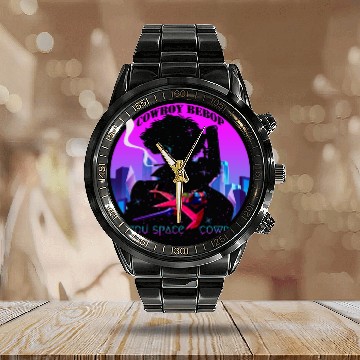 Discover Cow Bebop spike Calendar Steel Band Watch