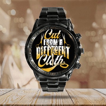 Discover Cut From A Different Cloth Hip Hop Quote Style Str Calendar Steel Band Watch