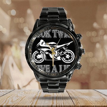 Discover Look Twice Save A Life Motorcycle Bike Safety Calendar Steel Band Watch
