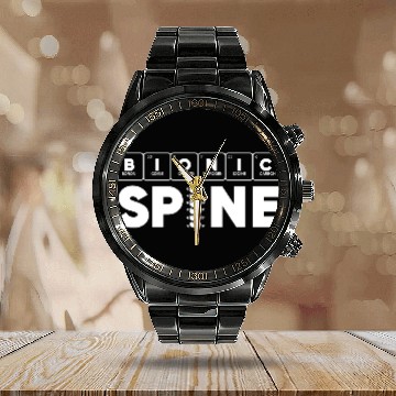 Discover Back Surgery Bionic Spine Periodic Table Science Calendar Steel Band Watch