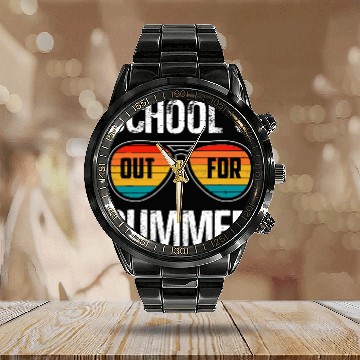 Discover Retro Last Day Of School Schools Out For Summer Calendar Steel Band Watch