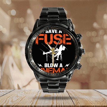 Discover Save A Fuse Blow A Lineman Electrical Electric Calendar Steel Band Watch