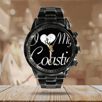 Discover I Love My Coastie Coast Guard Gift Calendar Steel Band Watch