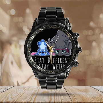 Discover Stay Different Stay Weird Toothless And Stitch Calendar Steel Band Watch
