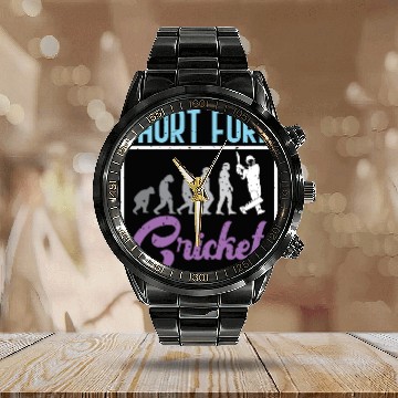 Discover Short Form Cricket Player Sports Team Sport Calendar Steel Band Watch