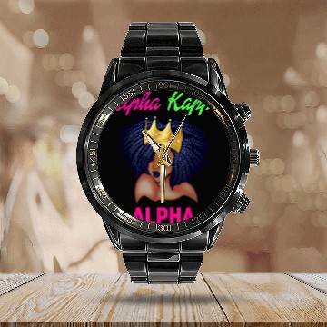 Discover Alpha Kappa AKA Sorority Paraphernalia christmas p Calendar Steel Band Watch