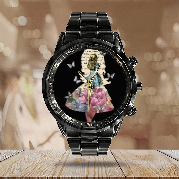 Discover Alice In Wonderland Magical Garden Vintage Bo chri Calendar Steel Band Watch
