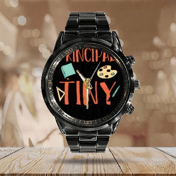 Discover Principal Of Tiny Humans - Teacher Calendar Steel Band Watch