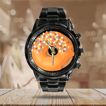 Discover Donut cake sweets baking homer Simpsons Calendar Steel Band Watch