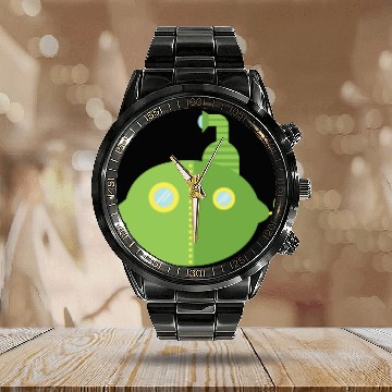 Discover Submarine Lime Calendar Steel Band Watch
