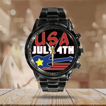 Discover United States Of Anxiety Calendar Steel Band Watch