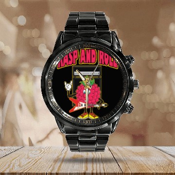Discover Fruit, Rasp and Roll, Raspberry Calendar Steel Band Watch