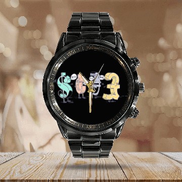 Discover Money Talks Calendar Steel Band Watch