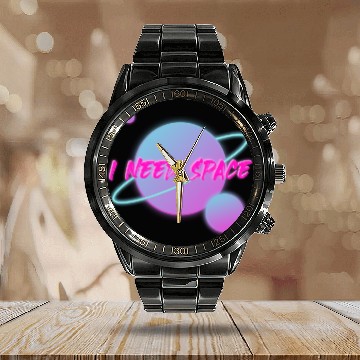 Discover I Need Space Calendar Steel Band Watch
