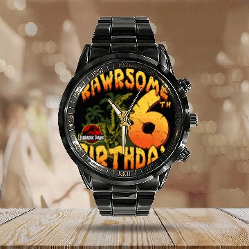 Discover Jurassic Park Rawrsome 6Th BirthdayGift Calendar Steel Band Watch