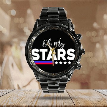 Discover Oh My Stars 4th of july Calendar Steel Band Watch