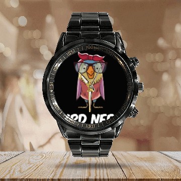 Discover Bird Nerd Calendar Steel Band Watch