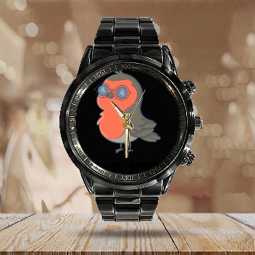 Discover Bird Nerd Calendar Steel Band Watch