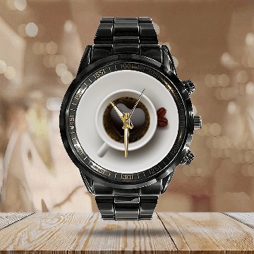Discover Milk Tea Calendar Steel Band Watch