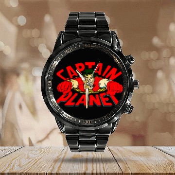 Discover captain planet Calendar Steel Band Watch
