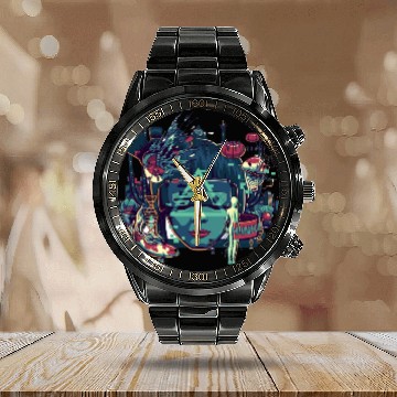 Discover ghost in the shell Calendar Steel Band Watch