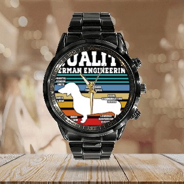 Discover Dachshund Calendar Steel Band Watch