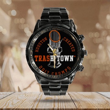 Discover Astros Cheated 2017 Calendar Steel Band Watch