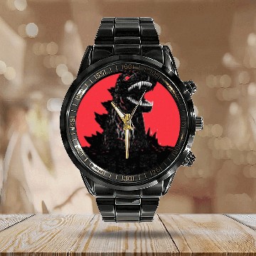 Discover Land Of The Rising Kaiju Calendar Steel Band Watch