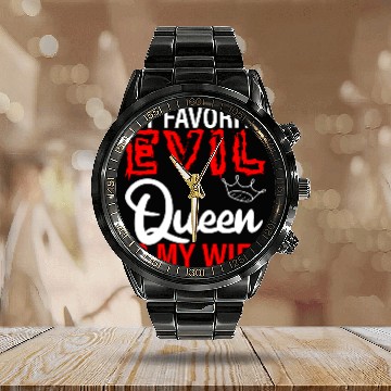 Discover My Favorite Evil Queen Is My Wife 2 Calendar Steel Band Watch