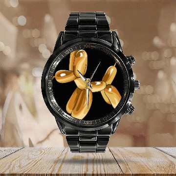 Discover Balloon Dog Silver Calendar Steel Band Watch