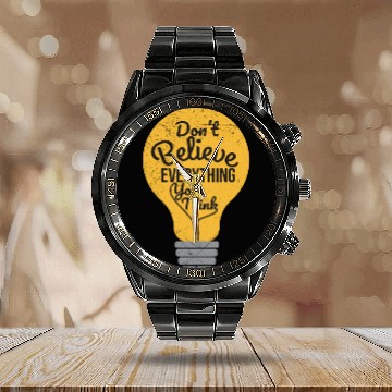 Discover Psychology Don't Believe Everything You Think Gift Calendar Steel Band Watch