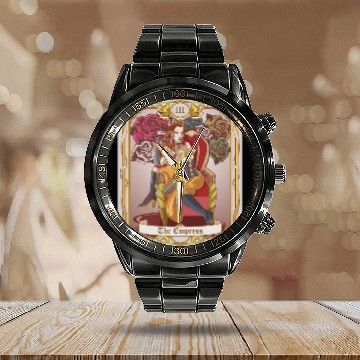 Discover The Empress Tarot Card, Major Arcana Anime Vampire Calendar Steel Band Watch
