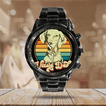 Discover Magyar Vizsla Quote for a Vizsla Dad Calendar Steel Band Watch