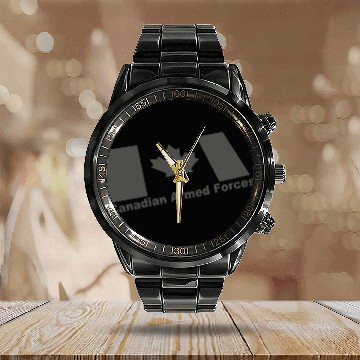 Discover Canadian Armed Forces Army Military Calendar Steel Band Watch