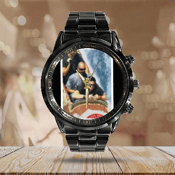 Discover Ghost Adventures Log Ride Calendar Steel Band Watch