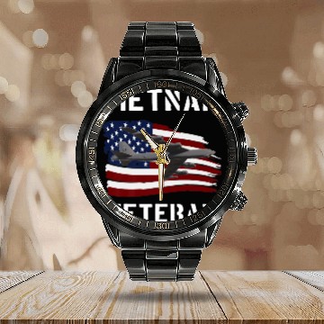 Discover Vietnam Veteran B52 Stratofortress Bomber Plane Us Calendar Steel Band Watch
