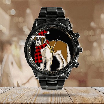 Discover Bernard Buffalo Plaid St Bernard Dog Lover Christm Calendar Steel Band Watch
