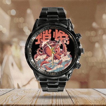Discover TAKOYAKI ATTACK Calendar Steel Band Watch