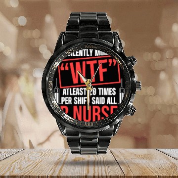 Discover Emergency Room Nurse Silently Mouth Nursing RN Calendar Steel Band Watch
