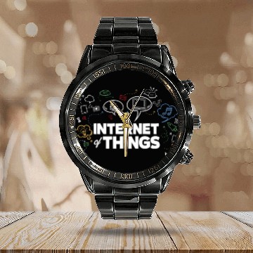Discover Internet Of Things Computer IOT Data Smart Gift Calendar Steel Band Watch