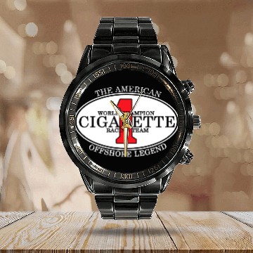 Discover The American World Champion Cigarette Racing Team Calendar Steel Band Watch