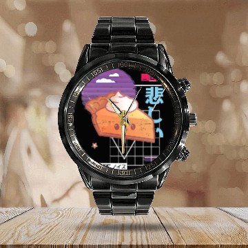 Discover Vaporwave - Kawaii Aesthetic - Japanese Korean - Calendar Steel Band Watch